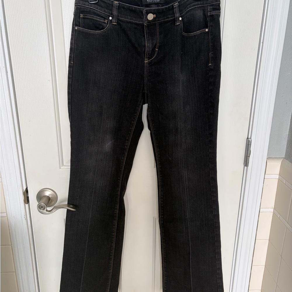 White House Black Market Black  Wash Denim Boot